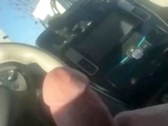 Jerking off in a shopping center parking lot broad daylight.  white cock