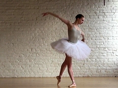 Dazzling Russian ballerina sensually reveals her sexy body
