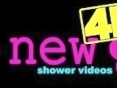 Glamorous woman with perfect body takes Shower in 4K