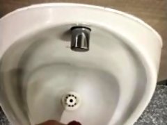 Wanking my hard cock in public toilets with big cumshot