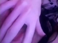 Teen Fingers Hairy Bush Making Her Pussy Wet