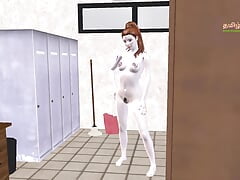An animated 3d porn video of a cute Teen girl Giving Sexy Poses.