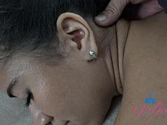 Ameena Greens Nude Massage Session Features POV GFE with Pussy Licking