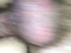 Extreme closeup of big cock ramming plump wet pussy doggystyle