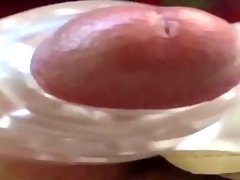 Homemade amateur slow motion cumshot with magicwand