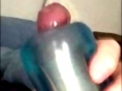 College Stud jerking off with toy