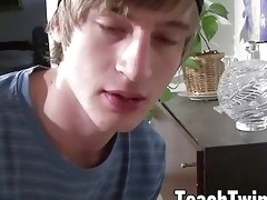Cute young man and twink boyfriend film themselves fucking